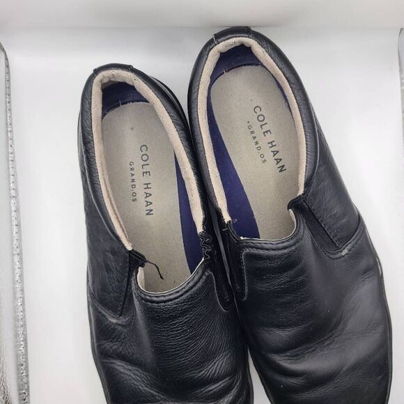 Cole Haan Grand OS Black Leather Casual Slip On Loafers Shoes Men's 10 M - Picture 5 of 7